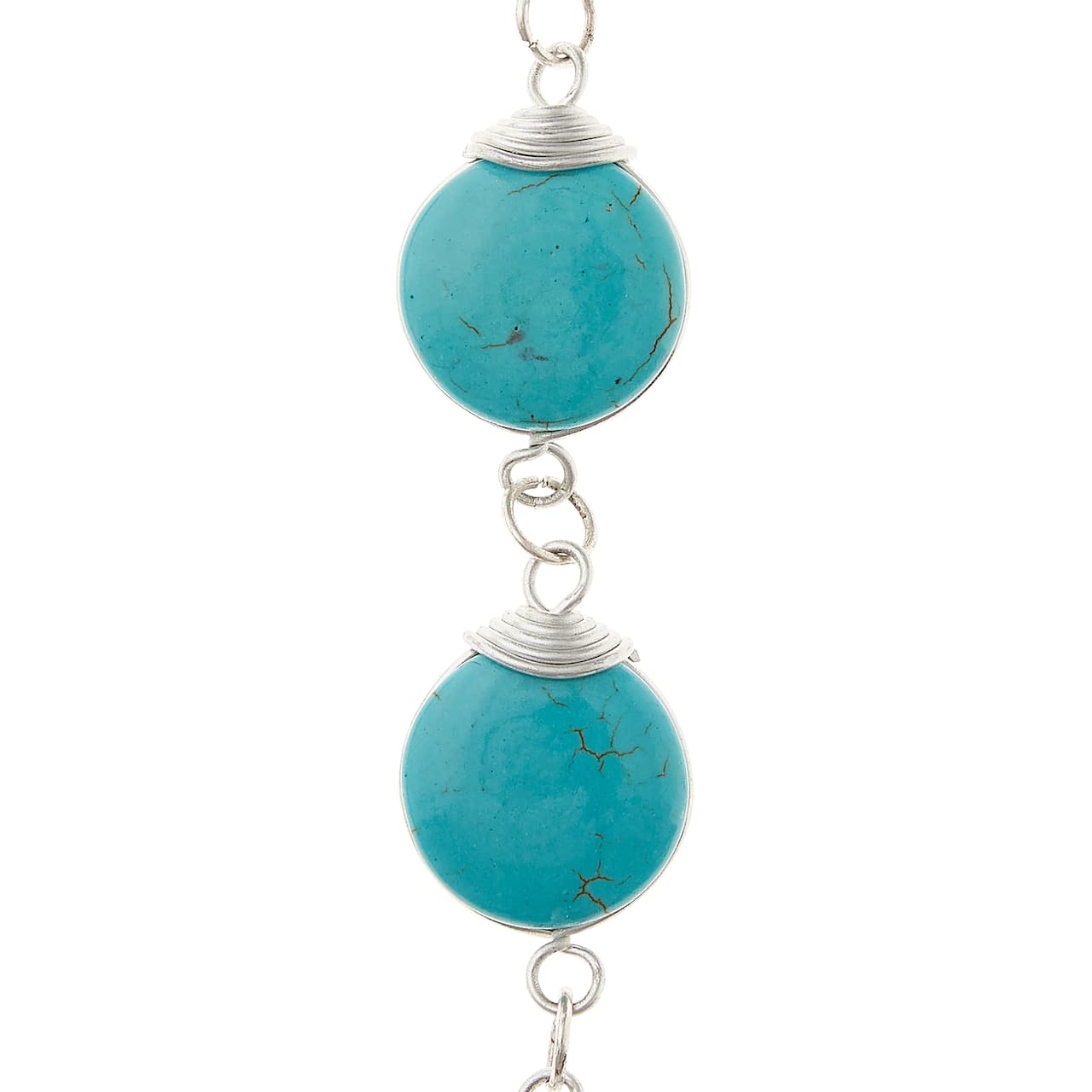 Aqua Dyed Howlite Lentil Beads, 20mm by Bead Landing™